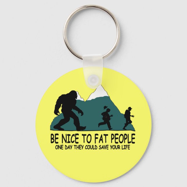 Funny Sasquatch Key Ring (Front)