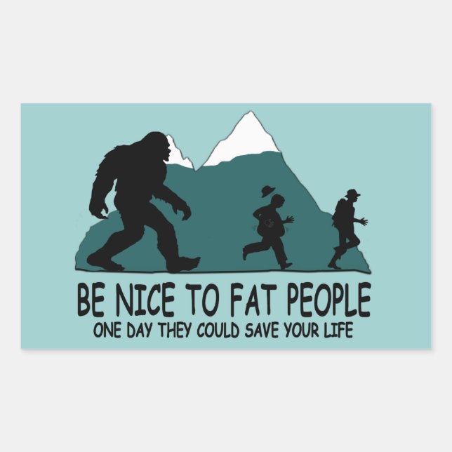 Funny Sasquatch Rectangular Sticker (Front)