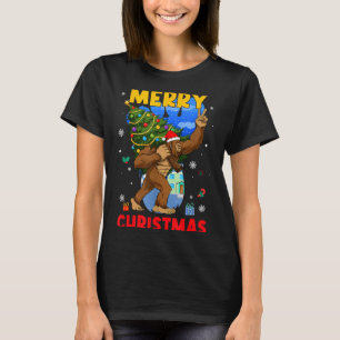 Funny Sasquatch Santa Bigfoot Christmas Tree Xmas  T-Shirt
