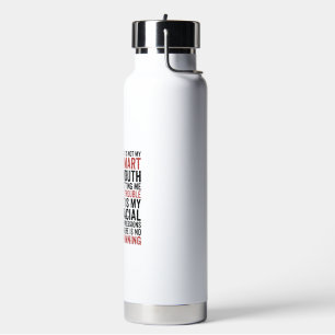 Funny Sassy Cow Smart Mouth Vintage Graphic_1 Water Bottle