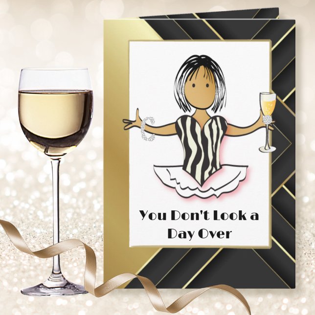 Funny Sassy Fab Female Cartoon Ethnic Birthday  Card (Creator Uploaded)