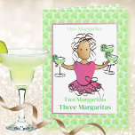 Funny Sassy Margarita Female Cartoon Birthday   Card<br><div class="desc">Does that special someone love margaritas and celebrating her birthday?  Personalise this fun card for her!</div>