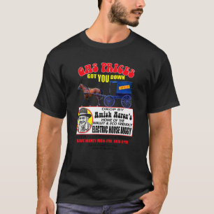 Funny Save Gas Money Amish Aaron's Electric Horse T-Shirt