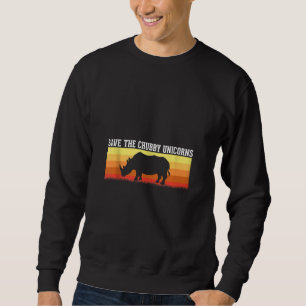 Funny Save The Chubby Unicorns Fat Rhino Vintage Sweatshirt