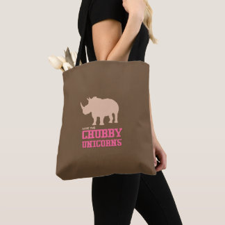 Funny Save the Chubby Unicorns Rhino Pink Tote Bag