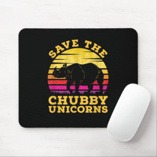 Funny Save The Chubby Unicorns Zoo Keeper Mouse Mat