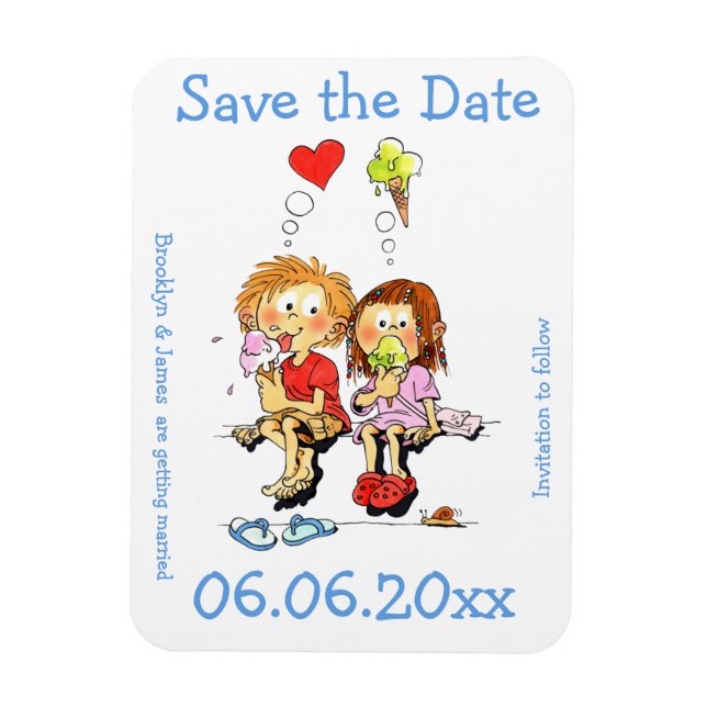Funny Save The Date Flexible Magnet (Vertical)