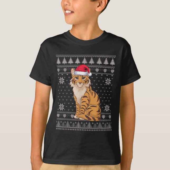 Funny Savh Cat Ugly Christmas Sweater Santa Xmas P (Front)