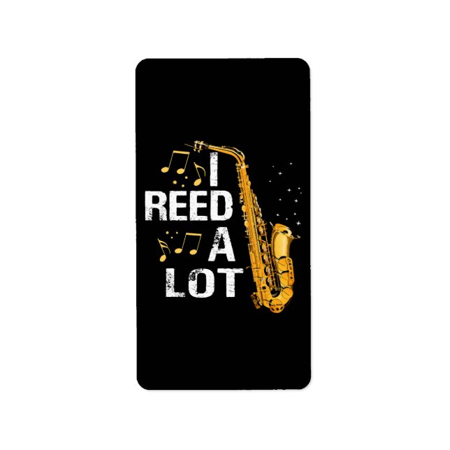 Funny Saxophone Label (Front)