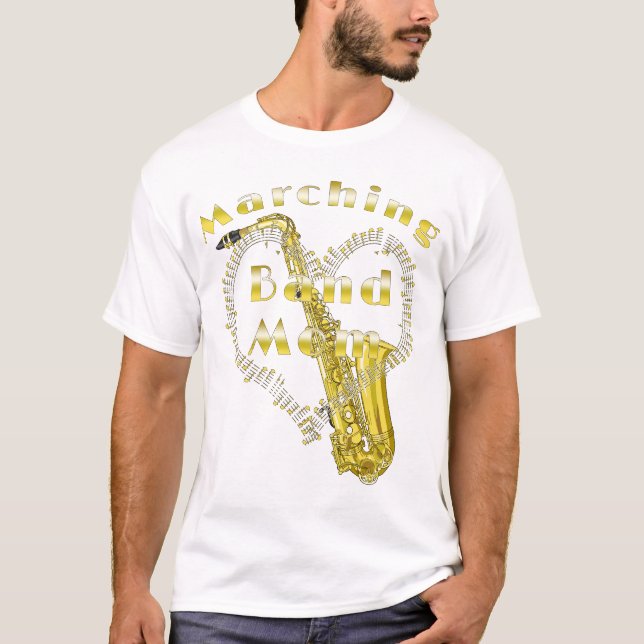 Funny Saxophone Marching Band Mum T-Shirt (Front)