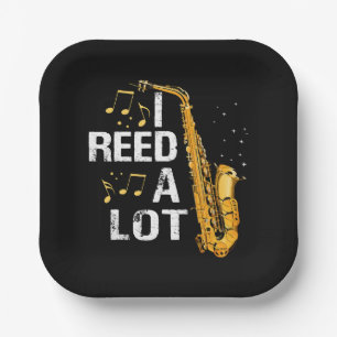 Funny Saxophone Paper Plate