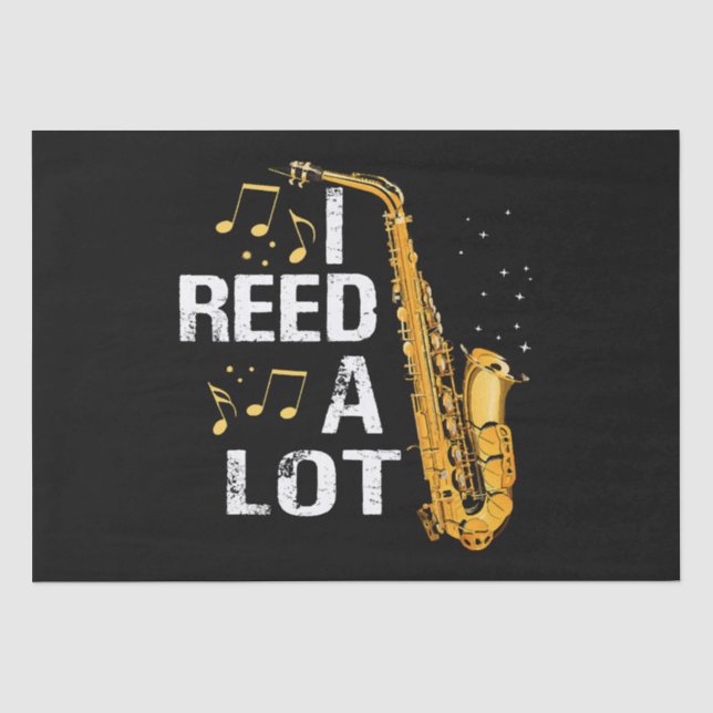 Funny Saxophone Tissue Paper (Front)