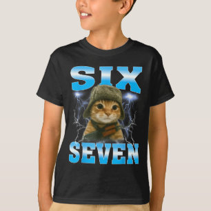 Funny Saying 67 Cats Tummy Ache Survivor Cat Meme T-Shirt