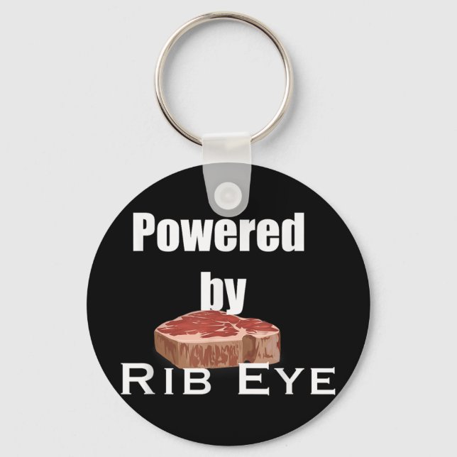 Funny Saying About Meat Rib Eye Steak Carnivores G Key Ring (Front)