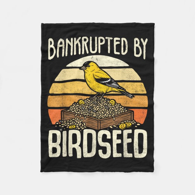 Funny Saying Bankrupted Fleece Blanket (Front)