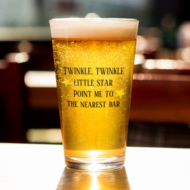 Funny Saying  Beer Drinking Glass Pint Glitter (Creator Uploaded)