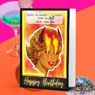 Funny Saying Birthday Card Woman Best Friend Sassy