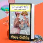 Funny Saying Birthday Card Woman Best Friend Sassy<br><div class="desc">A funny birthday card for her that serves up the sass! Our retro birthday cards will be sure to bring a smile to her face. Featuring a fabulous 1950s glamour girl in full pin-up perfection, this cheeky card delivers vintage vibes with a modern twist. Front: A classic beauty striking a...</div>