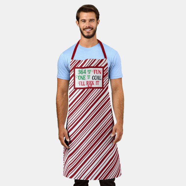 Funny Saying Christmas Apron (Worn)