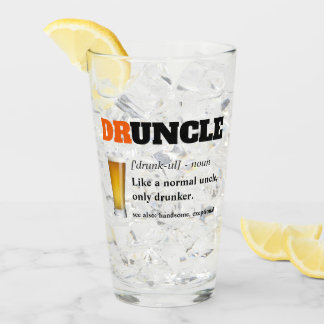 Funny Saying - Druncle Funny Uncle Glass