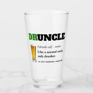 Funny Saying - Druncle Funny Uncle Glass