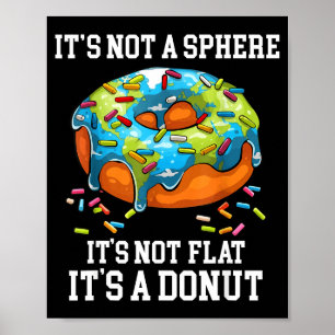 Funny saying earth day donut teacher save the poster
