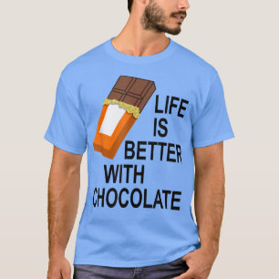 Funny Saying Eating Dark Chocolate Candy  T-Shirt