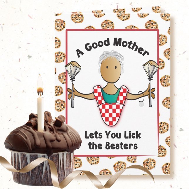 Funny Saying Ethnic Mother Mom Cartoon Birthday  Card (Creator Uploaded)