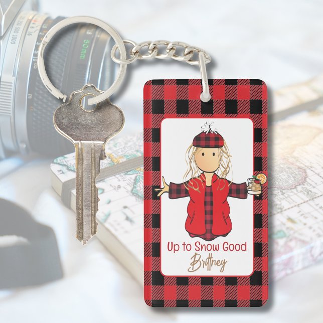 Funny Saying Female Cartoon Cold Weather Cruise Key Ring (Creator Uploaded)