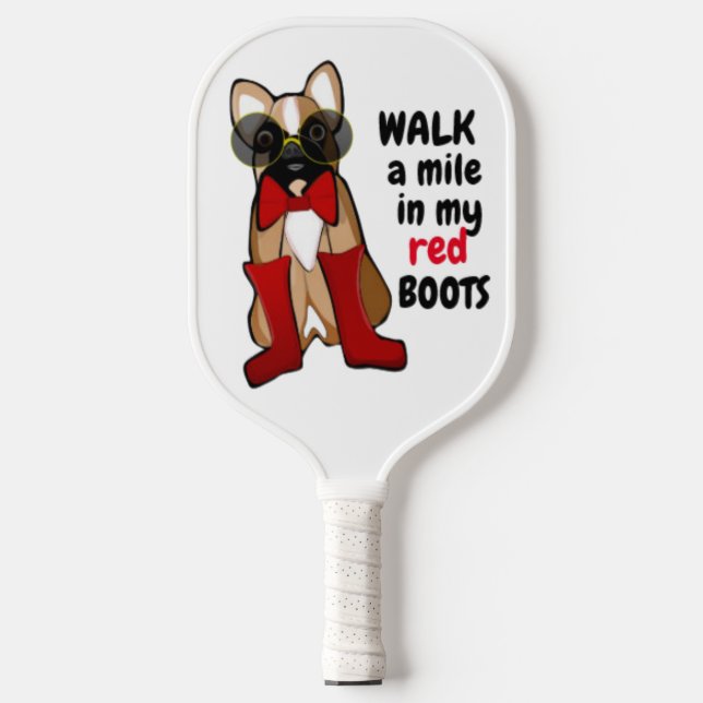 Funny Saying French Bulldog with Glasses  Pickleball Paddle (Front)