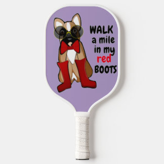 Funny Saying French Bulldog with Glasses  Pickleball Paddle