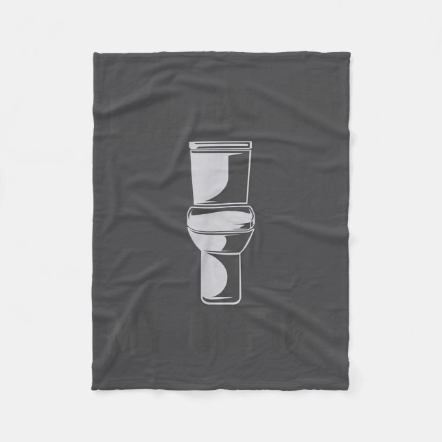 Funny Saying Gift Tee I'll Be In My Office Humor J Fleece Blanket (Front)