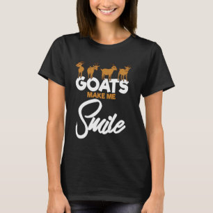 Funny Saying Goats Make Me Smile Farmer Joke Women T-Shirt