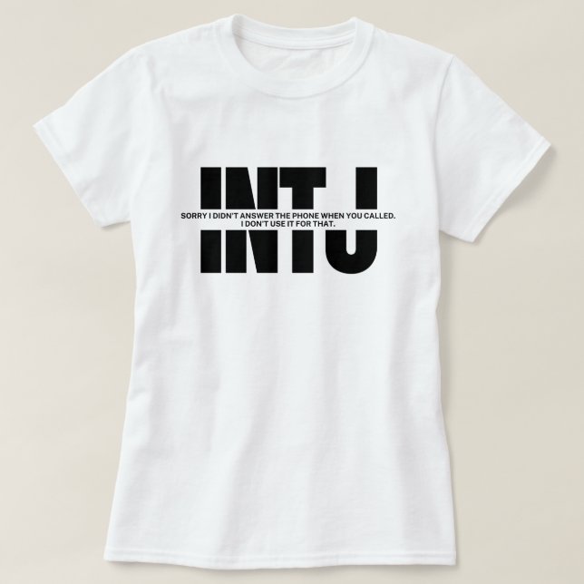 Funny Saying INTJ humour Minimalist INTJ Mind T-Shirt (Design Front)