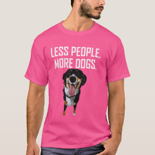 Funny Saying Less People More Dogs Women Men Pet L T-Shirt