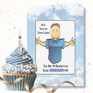  Funny Saying Male Cartoon Humorous Birthday Card