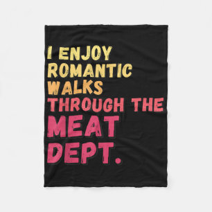 Funny Saying Meat Dept Bacon Beef Grilling Bbq Lov Fleece Blanket