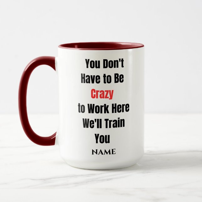 Funny Saying Modern Coworker Birthday Quote Coffee Mug (Left)