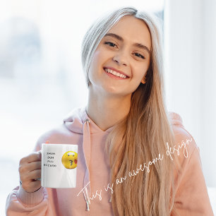 Funny Saying Modern Coworker Birthday Quote Custom Two-Tone Coffee Mug