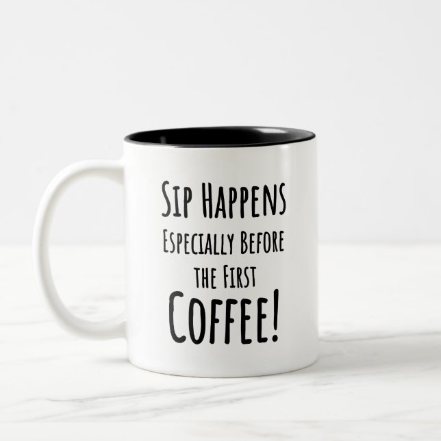Funny Saying Modern Coworker Birthday Quote Two-Tone Coffee Mug (Left)