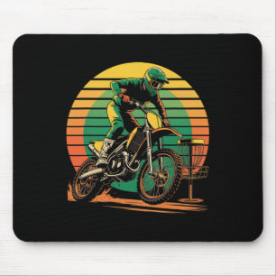 Funny Saying Motocross Meets Disc Golf Combo Win W Mouse Mat