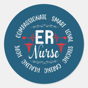 Funny Saying Nurses RN Registered Nurse Nursing Classic Round Sticker