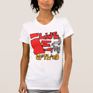 Funny Saying on Goat  Ladies Casual Scoop T-shirt