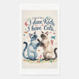 Funny Saying quotes for Siamese Cat lover Napkin