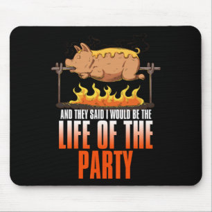 Funny Saying Roasted Pig Rotisserie Pork Lover Foo Mouse Mat