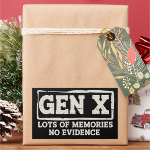 Funny Saying Sarcastic Gen X Lots of Memories No Rectangular Sticker