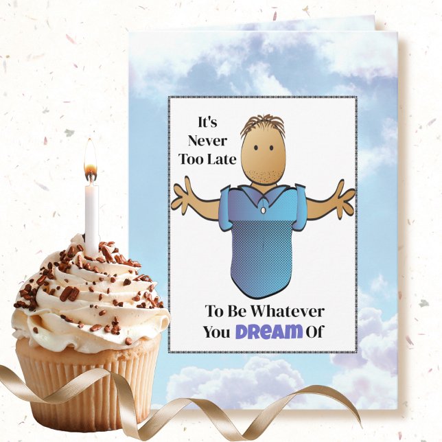 Funny Saying Snarky Ethnic Male Cartoon Birthday Card (Creator Uploaded)