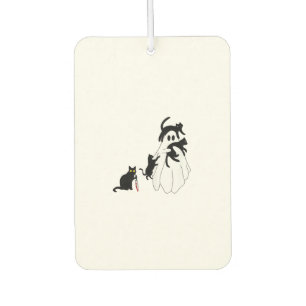 Funny Saying Spooky Season Halloween Cat Ghost Wom Car Air Freshener