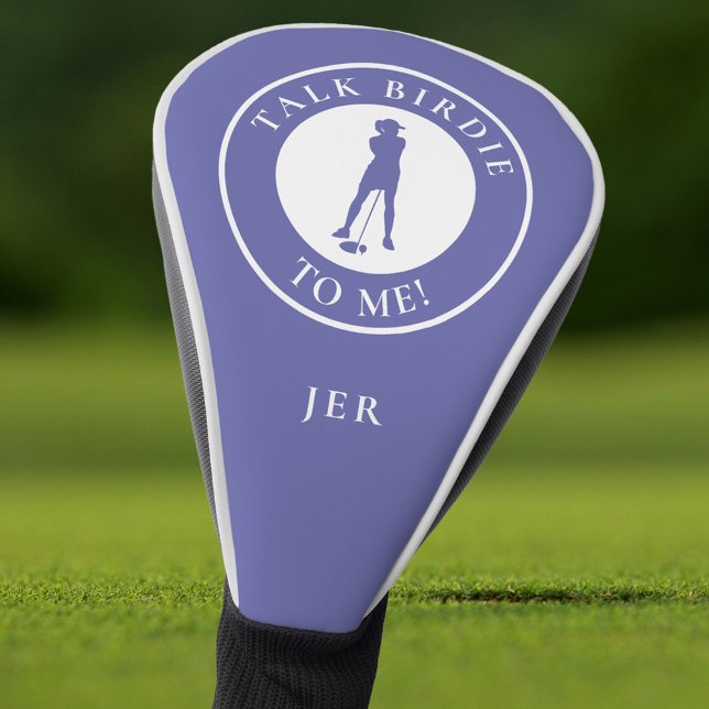 Funny Saying Talk Birdie To Me Custom Monogram Golf Head Cover (Funny Saying Talk Birdie To Me Custom Monogram Golf Head Cover)