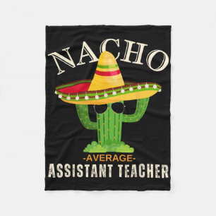 Funny Saying Vintage Nacho Average Istant Teacher  Fleece Blanket